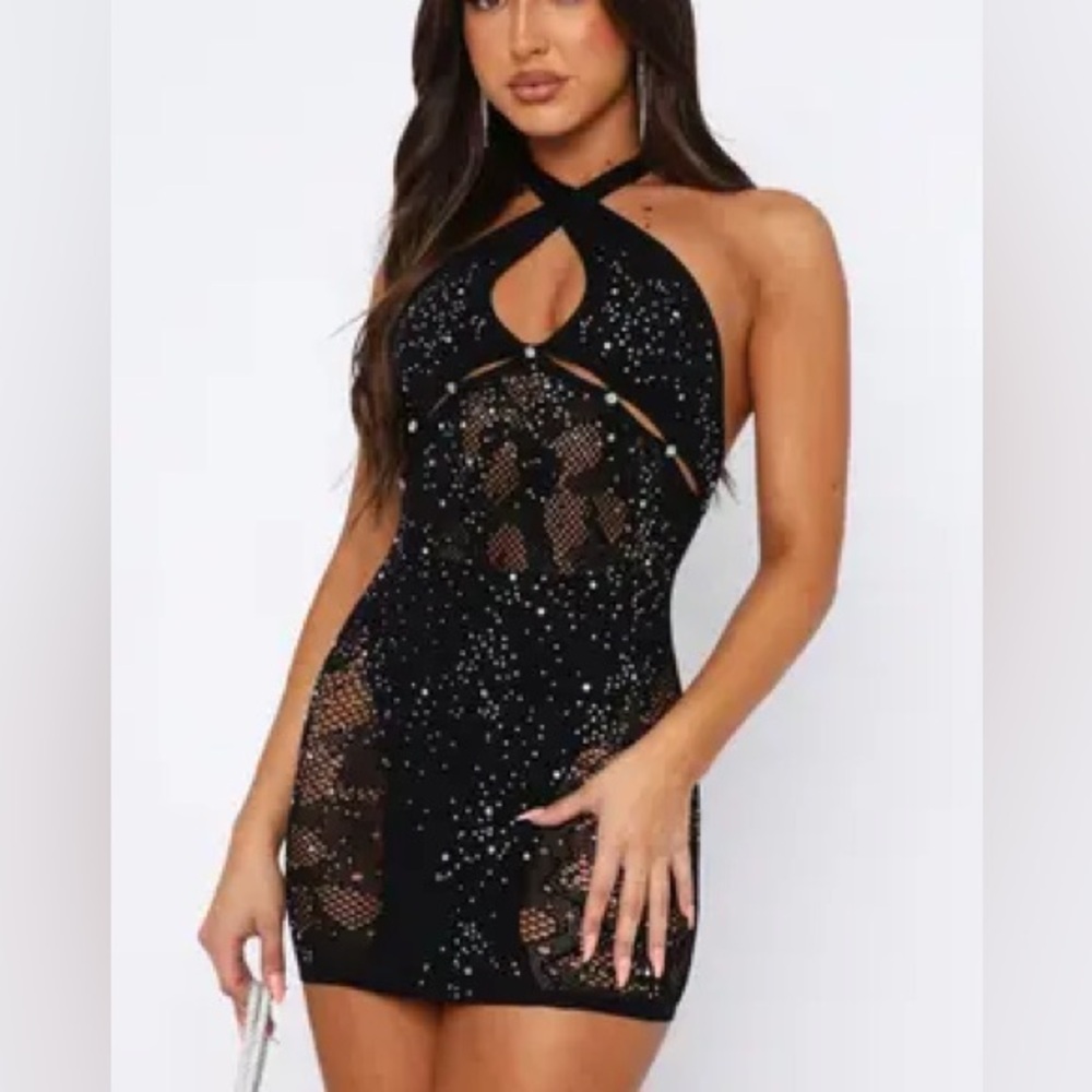 White Fox Festive No Temptations Mini Dress